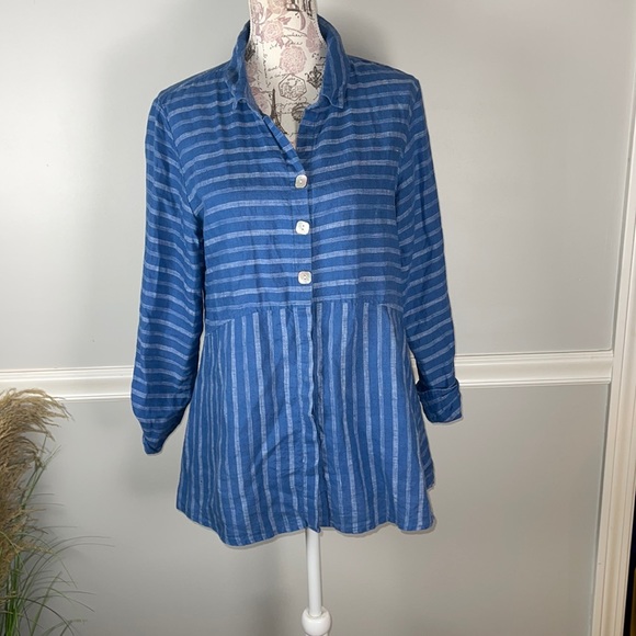 Habitat Tops Habitat Clothes To Live In Blue Stripe Small Tunic
